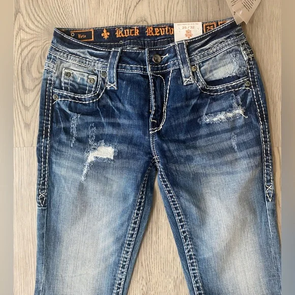 Rock Revival Evie 25/32 mid-rise boot cut jean EXCELLENT-NEW - Picture 2 of 14